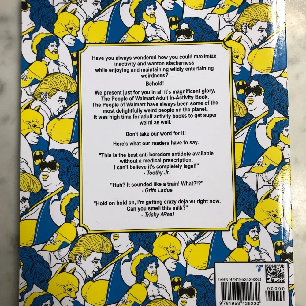 Humorous Adult Coloring Activity book The People of Walmart Rolling Back
